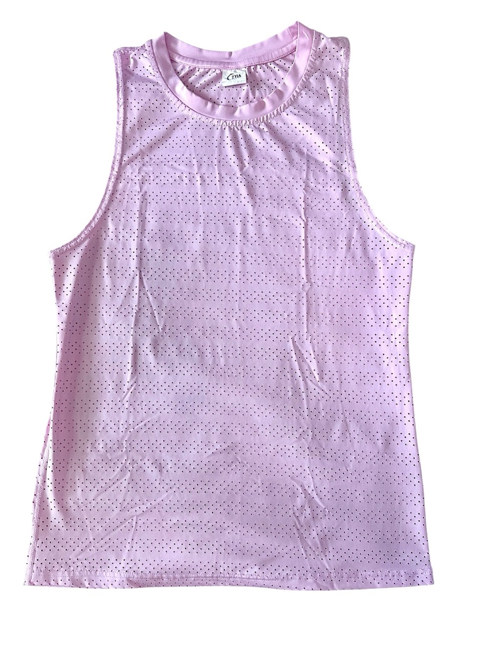 ZYIA Pink Perforated Athletic Tank